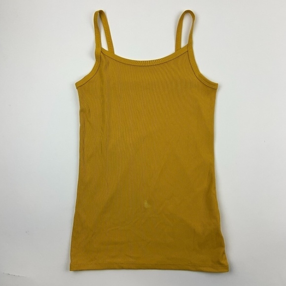 No Boundaries Tank Top Womens Medium Round Neck Thin Straps Yellow - Picture 1 of 7